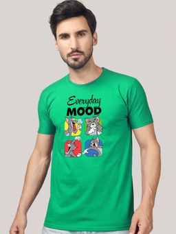 Greylongg - Green Comfortable Crew Neck T-Shirt
