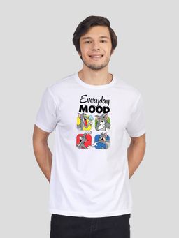 Greylongg - White Comfortable Crew Neck T-Shirt