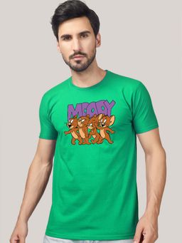 Greylongg - Green Comfortable Crew Neck T-Shirt