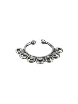Sheer by Priyaasi - Boho Oxidised Silver Septum Nose Ring