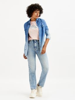 Levi's - Womens Mid Rise Wedgie Straight Fit Light Blue Jeans