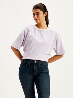 Levi's - Womens Lilac Textured Relaxed Fit T-Shirt