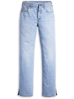 Levi's - Womens Mid Rise 501 Straight Fit Light Blue Jeans