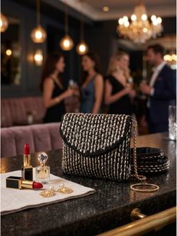 THE TAN CLAN - Anaya Black Envelope Mini Bag
