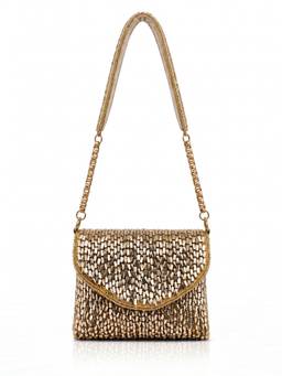 THE TAN CLAN - Anaya Gold Envelope Mini Bag