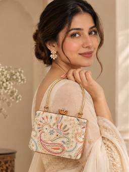 THE TAN CLAN - Kalki Casket Embroidered Clutch