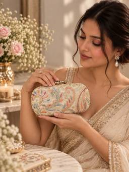 THE TAN CLAN - Kalki Long Embroidered Clutch