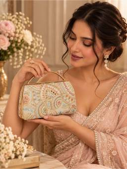 THE TAN CLAN - Resham Capsule Embroidered Clutch