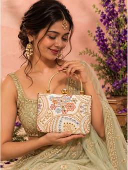 THE TAN CLAN - Resham Casket Embroidered Clutch