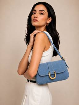 Yelloe - Denim Solid Handbag