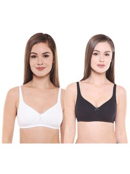 Bodycare - Pack of 2 Perfect Coverage Bra In Black-White Colour