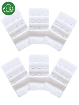 Inner Sense - 3 Hook and Eye Bra Extenders-White (Pack of 6)