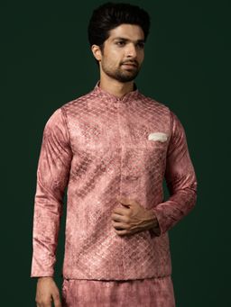 KISAH - Men Pink Nehru Jacket