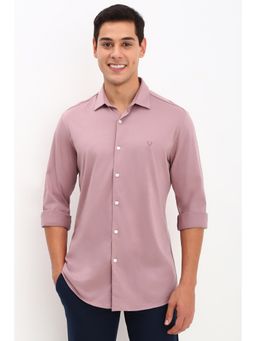 Allen Solly - Men Pink Slim Fit Solid Casual Shirt
