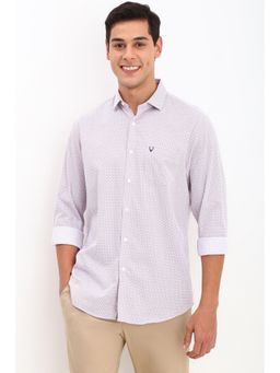 Allen Solly - Men White Slim Fit Printed Casual Shirt