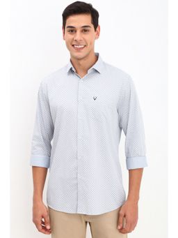 Allen Solly - Men Grey Slim Fit Printed Casual Shirt