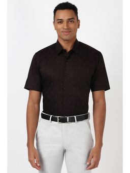 Peter England - Men Brown Regular Fit Printed Formal Shirt