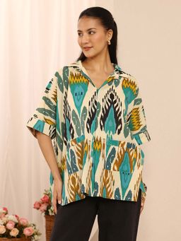 Libas - Multi abstract printed straight Tunic