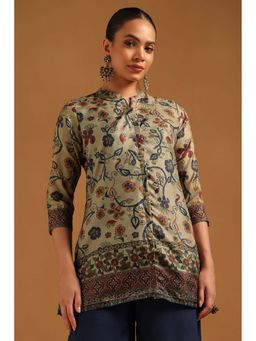 Soch - Beige Muslin Tunic with Botanical