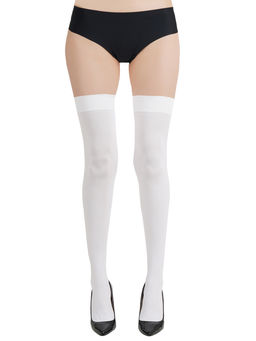 NEXT2SKIN - Women's Thigh High Opaque Stockings -White