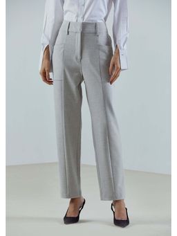 Qua - Elasticated Straight Trousers