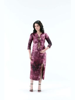 XAYA - Penelope Pink Shimmer Midi Skirt
