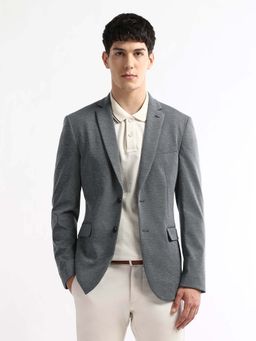 Arrow - Grey Zero Calorie Slim Fit Textured Blazer