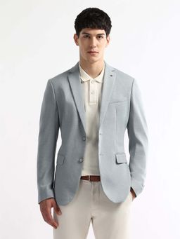 Arrow - Grey Textured Zero Calorie Slim Fit Blazer