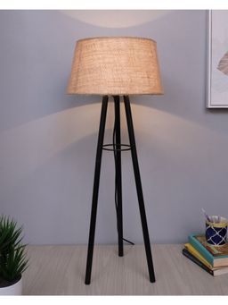 Homesake - Metal Tripod Table Lamp Jute Shade