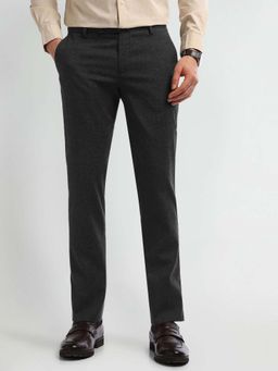 Arrow - Melange Black Polyester Trousers