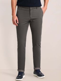 U.S. POLO ASSN. - Solid/Plain Grey Cotton Trousers