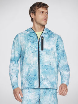 SKECHERS - Blue Skechweave Distressed FZ Jacket