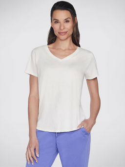 SKECHERS - Off White Skech-Breeze Cascade Slub Tee