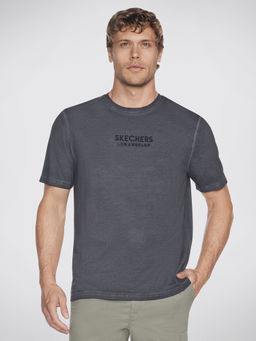 SKECHERS - Grey Diamond Wash Logo Tee