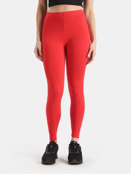 Jockey - AW87 Women Super Combed Cotton Elastane Stretch Leggings - Rio Red