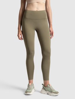 Jockey - MW68 Women Microfiber Elastane 7/8th Active Wear Leggings - Earth