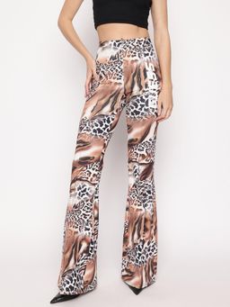 Guess - Multicolor Animal Print Azalea Flare Leggings