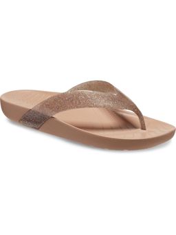D'Shoe Lounge - Brown Splash Glitter Flip