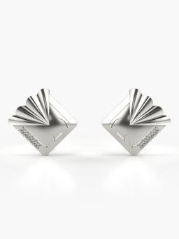 Valanova - Hallmarked 14K Gold and Certified Lab Grown Diamond 0.08Cts Silver Studs Earrings