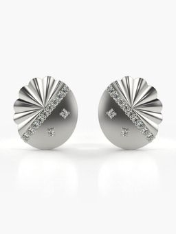 Valanova - Hallmarked 14K Gold and Certified Lab Grown Diamond 0.26Cts Silver Studs Earrings