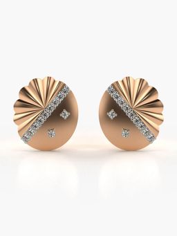 Valanova - Hallmarked 14K Gold and Certified Lab Grown Diamond 0.26Cts Rose Gold Studs Earrings