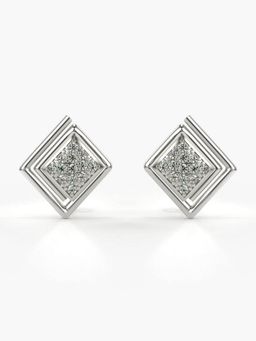 Valanova - Hallmarked 14K Gold and Certified Lab Grown Diamond 0.29Cts Silver Studs Earrings