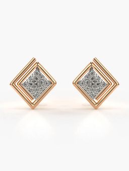 Valanova - Hallmarked 14K Gold and Certified Lab Grown Diamond 0.29Cts Rose Gold Studs Earrings