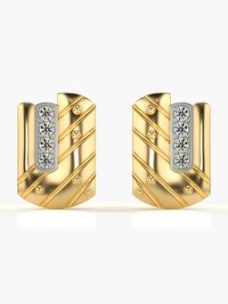 Valanova - Hallmarked 14K Gold and Certified Lab Grown Diamond 0.24Cts Gold Studs Earrings
