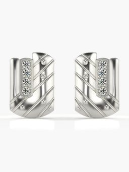 Valanova - Hallmarked 14K Gold and Certified Lab Grown Diamond 0.24Cts Silver Studs Earrings