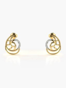 Valanova - Hallmarked 14K Gold and Certified Lab Grown Diamond 0.13Cts Gold Studs Earrings