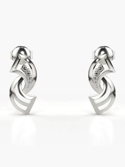 Valanova - Hallmarked 14K Gold and Certified Lab Grown Diamond 0.05Cts Silver Studs Earrings