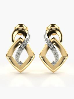 Valanova - Hallmarked 14K Gold and Certified Lab Grown Diamond 0.12Cts Gold Studs Earrings