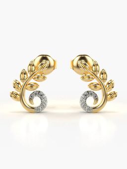 Valanova - Hallmarked 18K Gold and Certified Lab Grown Diamond 0.07Cts Gold Studs Earrings