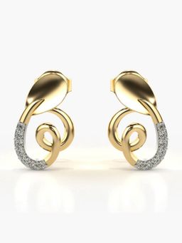 Valanova - Hallmarked 18K Gold and Certified Lab Grown Diamond 0.12Cts Gold Studs Earrings